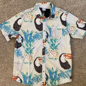 Hurley Men Bodega Collection Toucan ButtonUp Shirt